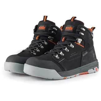 Scruffs Veiligheidslaars - nubuckleer - waterdicht met aluminium neus, veiligheidsklasse S3 - maat 41 - zwart - bouw