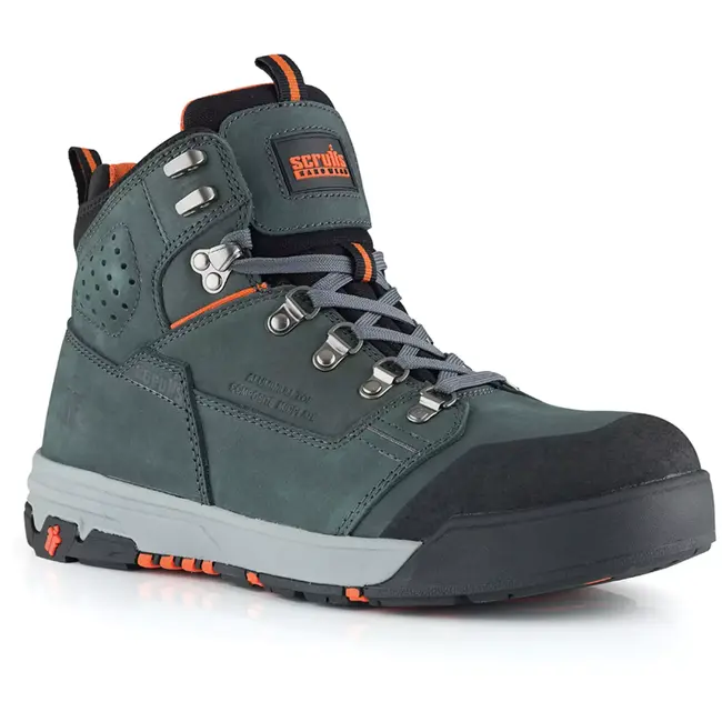Scruffs Veiligheidslaars S3 - waterdicht nubuck - aluminium neus en composiet tussenzool - maat 42 - blauwgroen - bouw