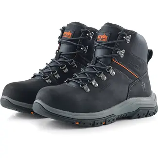 Scruffs veiligheidslaars - leer - stalen neus en middenzool, antislipzool SBP SRA - maat 46 - zwart - voor bouw en magazijn