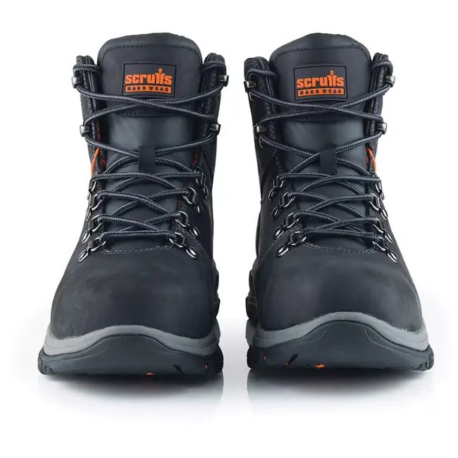 Scruffs veiligheidslaars - leer - stalen neus en middenzool, antislipzool SBP SRA - maat 46 - zwart - voor bouw en magazijn