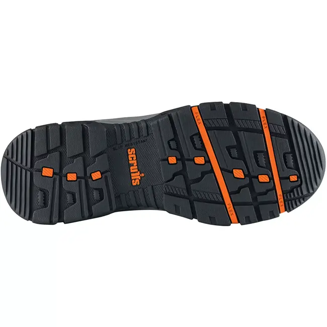 Scruffs veiligheidslaars - leer - stalen neus en middenzool, antislipzool, SBP SRA - maat 42 - zwart - voor bouw en magazijn