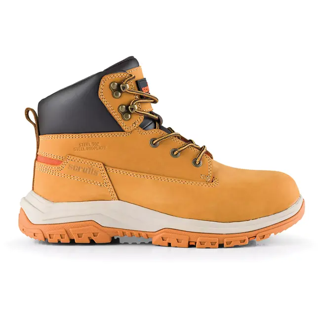 Scruffs Veiligheidslaars - nubuckleer - stalen neus en middenzool - maat 47 - lichtbruin - SRA antislip voor bouw en magazijn