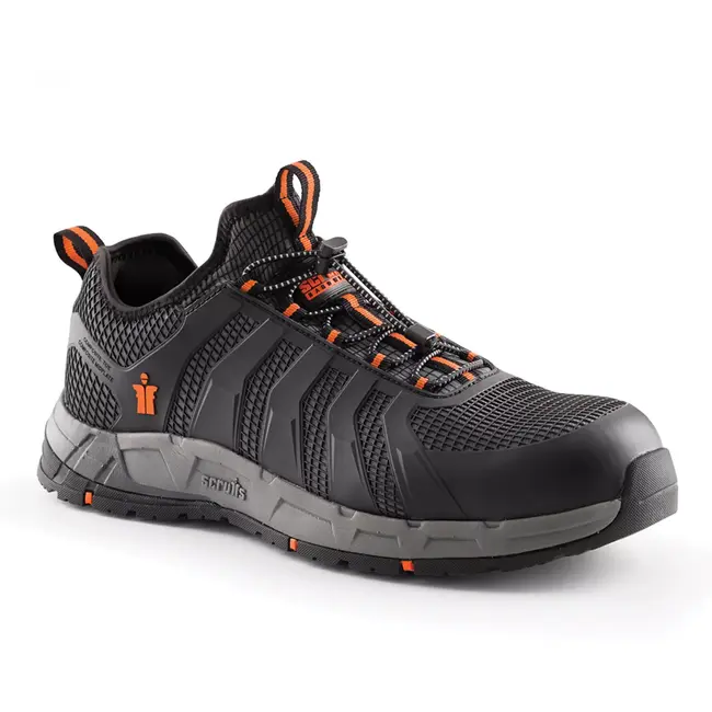 Scruffs Veiligheidsschoenen - nylon en composiet - schokabsorptie en antislipzool - maat 44 - zwart - bouw en logistiek