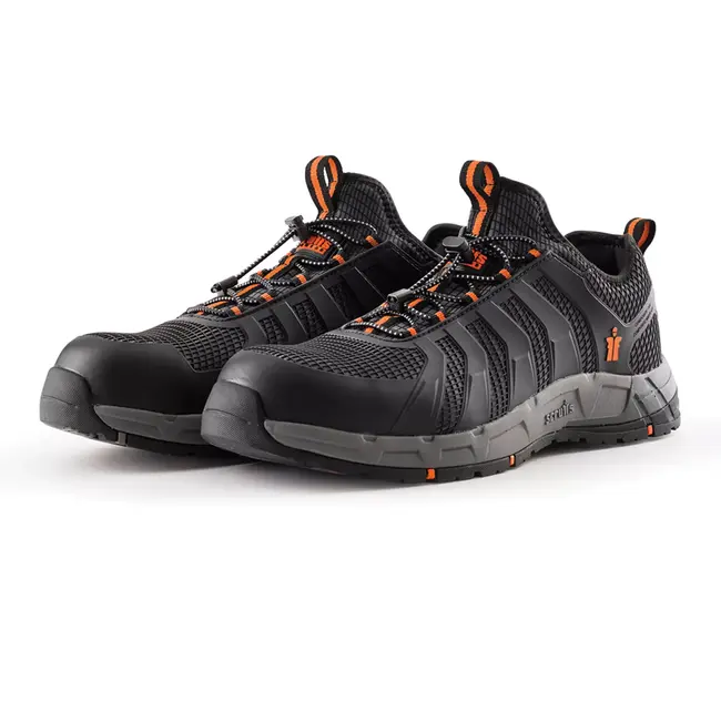 Scruffs Lichtgewicht ademende veiligheidsschoenen maat 43 - nylon, composiet neus - schokabsorptie en antislip - zwart - bouw