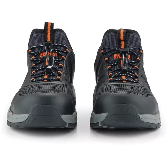 Scruffs Veiligheidsschoenen laag - nylon en composiet - schokabsorptie en antislip S1P SRC - maat 42 - zwart - bouw en logistiek