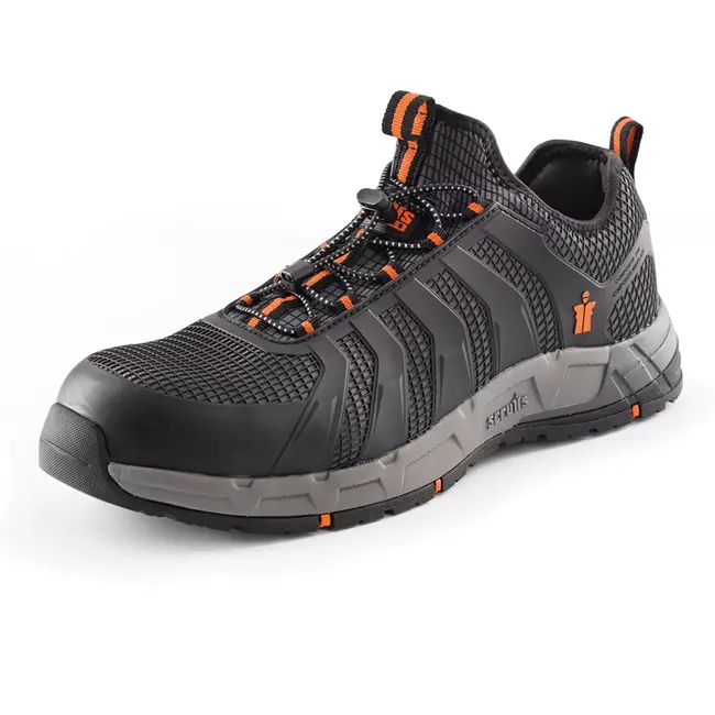 Scruffs veiligheidsschoenen - nylon met composiet neus - licht, schokdemping en antislip - maat 41 - zwart - bouw en logistiek