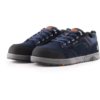 Scruffs veiligheidsschoenen - leer - stalen neus, antislipzool en composiet middenzool - maat 47 - marineblauw - bouw/magazijn