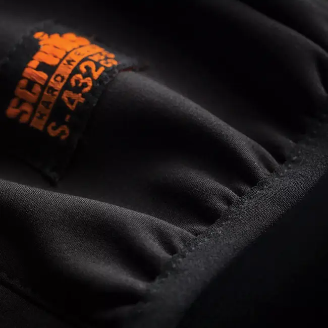 Scruffs werkjas – softshell – polyester/elastaan – waterbestendig met fleecevoering en capuchon – maat XXL – zwart – buitenwerk