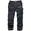 Scruffs Werkbroek - 92% polyester, 8% elastaan - rekbaar met holster- en kniezakken - maat 46 L - zwart - bouw en installatie
