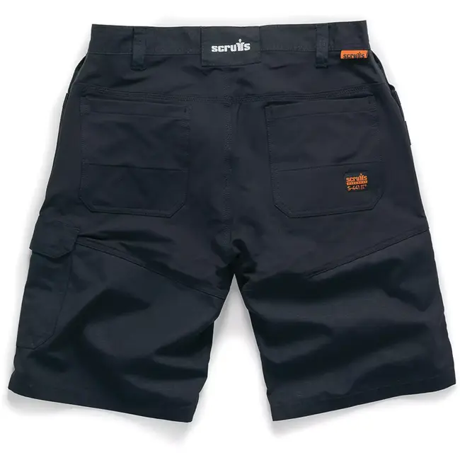 Scruffs werkshort met holster- en cargozakken - ripstopkatoen/polyester - rekbaar - maat 56 - zwart - voor bouw