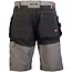 Scruffs werkshort met holsterzakken - polykatoen - rekbaar en scheurvast, met cargozakken - maat 44 - donkergrijs - voor bouw