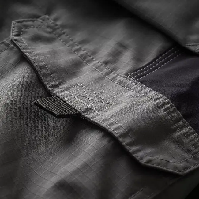 Scruffs werkshort met holsterzakken - polykatoen - rekbaar en scheurvast, met cargozakken - maat 44 - donkergrijs - voor bouw