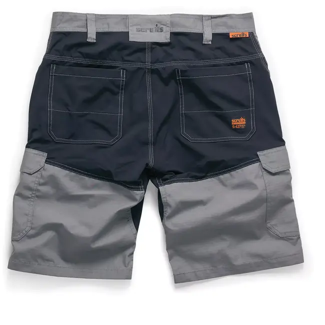 Scruffs werkshort met holsterzakken - polykatoen - rekbaar en scheurvast, met cargozakken - maat 44 - donkergrijs - voor bouw