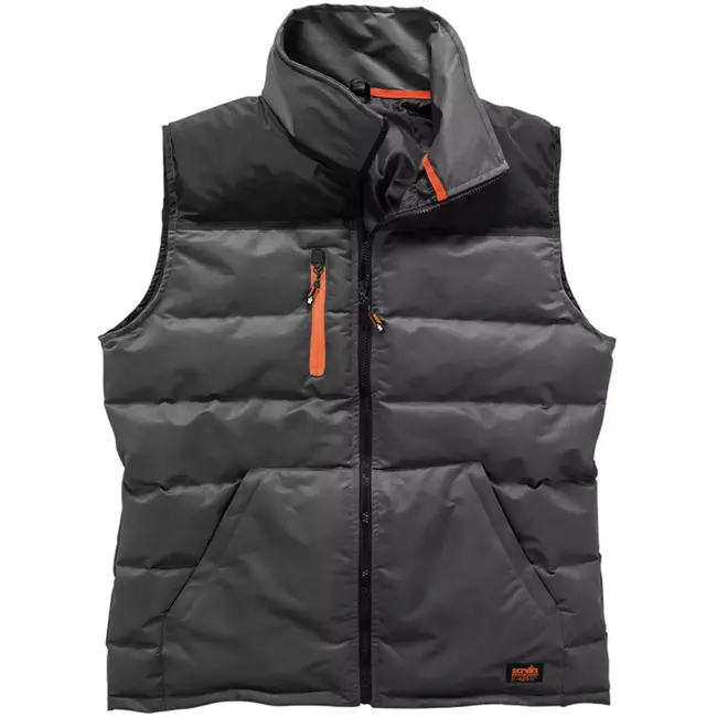 Scruffs werkbodywarmer maat M - polyester en nylon - warm, gevoerd en waterafstotend - donkergrijs - voor bouw en logistiek