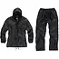Scruffs Regenpak 2-delig - maat L - polyester en PVC - waterdicht, getapete naden, capuchon - zwart - buitenwerk