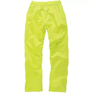 Scruffs Regenpak - polyester/PVC - waterdicht met getapete naden en capuchon - maat L - geel - 2-delig - bouw en tuin