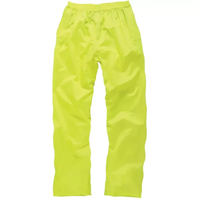 Scruffs Regenpak - polyester/PVC - waterdicht met getapete naden en capuchon - maat L - geel - 2-delig - bouw en tuin