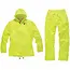 Scruffs Regenpak - polyester/PVC - waterdicht met getapete naden en capuchon - maat L - geel - 2-delig - bouw en tuin