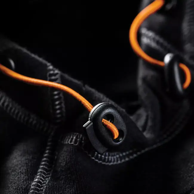 Scruffs Capuchontrui voor werk maat M - polyester-katoen met fleecevoering - ritszakken en verstelbare capuchon - zwart