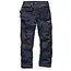 Scruffs Werkbroek - duurzaam polyester/katoen keper 250 g/m2 - holster- en cargozakken, kniezakken - maat 50 L - blauw - bouw