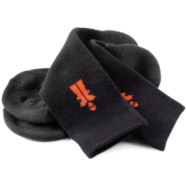 Scruffs Werksokken - textiel - maat 41-43 - zwart - verstevigde hiel en teen, warme voering - 3 paar - veiligheidsschoenen