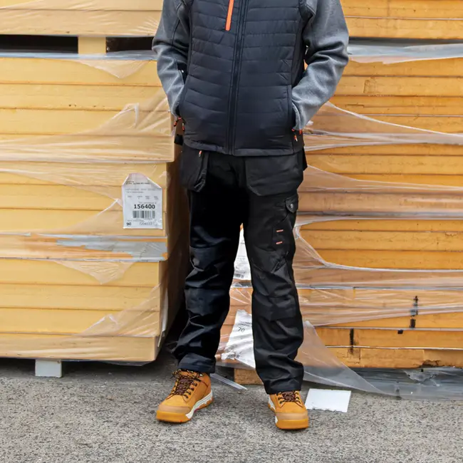 Scruffs Werkbroek - polyester-katoen keperstof 250 g/m2 - holster- en cargozakken, kniezakken - maat 44 R - zwart - bouw