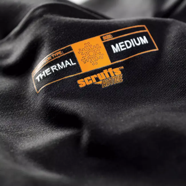 Scruffs Thermoshirt basislaag - polyester en elastaan - warm en sneldrogend - maat XL - zwart - bij koud weer