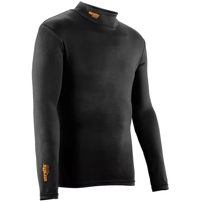 Scruffs Thermoshirt basislaag - maat M - polyester en elastaan - lichtgewicht, warm en sneldrogend - zwart - voor koud weer