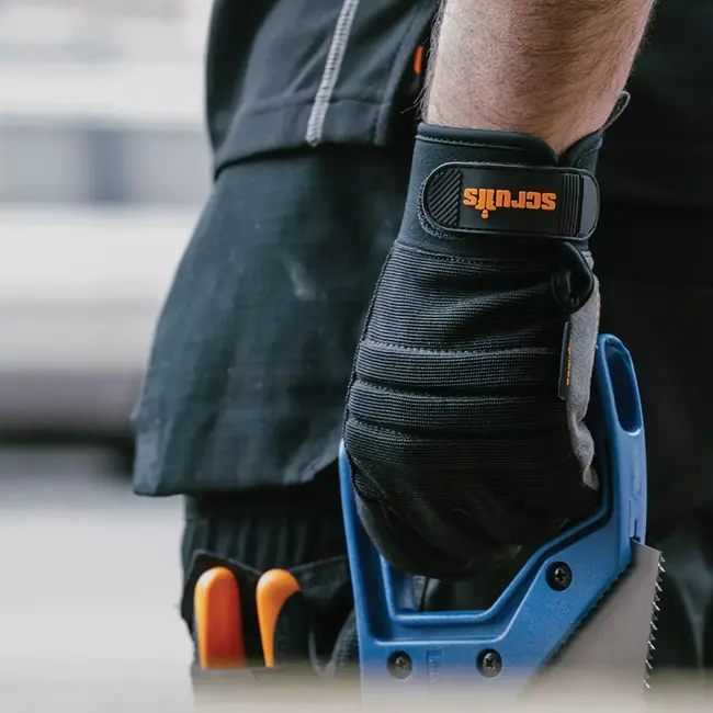 Scruffs Werkhandschoenen maat XL (10) - schokdempende gelkussentjes - aanraakscherm - slijtvast paneel - voor bouw en tuin