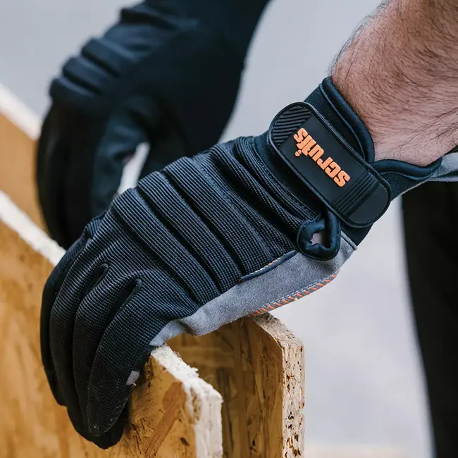 Scruffs Werkhandschoenen maat XL (10) - schokdempende gelkussentjes - aanraakscherm - slijtvast paneel - voor bouw en tuin