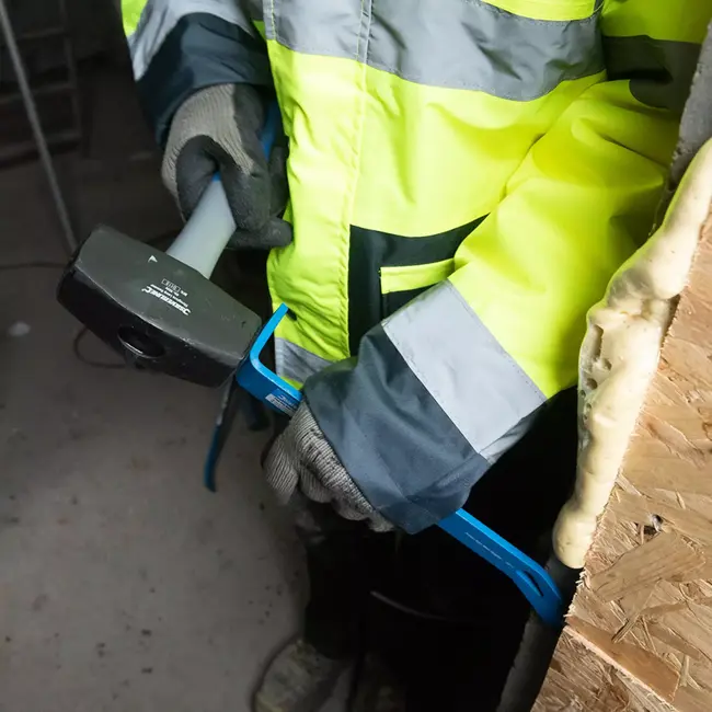 Silverline koevoet plat - 300 mm - gehard staal - spijkertrekker - staalgrijs - 2 beschermkappen - sloop- en hefwerk