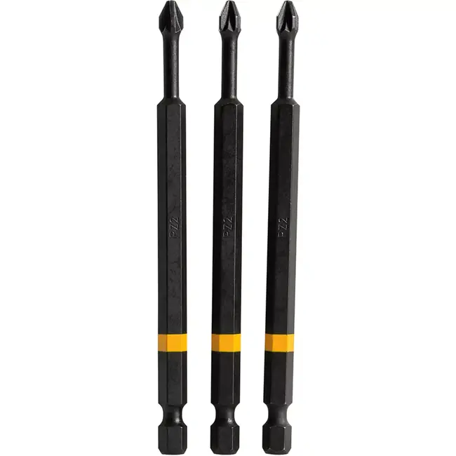 Triton schroefbitset pozidriv PZ2 - S2-staal - slagvast - 110 mm - staalkleurig - 3 stuks - voor slagschroevendraaiers
