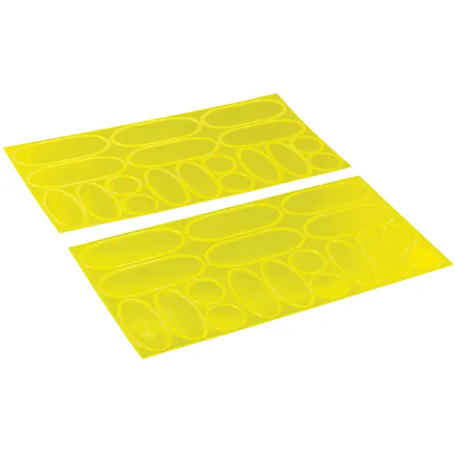 Silverline Reflecterende veiligheidsstickers - reflecterende folie - 2 vellen 100×200 mm - 36 stuks - voor fiets, helm en tassen