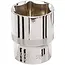 Silverline Zeskantige metrische dop 1/2" - chroom-vanadiumstaal - borggat, antislip - 38 x 25 mm - zilver - voor ratel