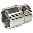 Silverline Zeskantige metrische dop 1/2" - chroom-vanadiumstaal - borggat, antislip - 38 x 25 mm - zilver - voor ratel