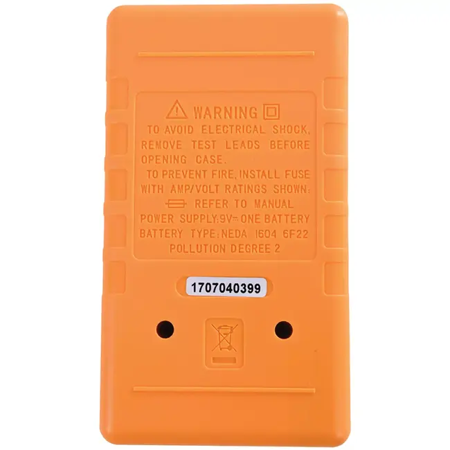 Silverline digitale handmultimeter - kunststof - meet AC/DC spanning, stroom en weerstand - inclusief meetsnoeren - voor elektra