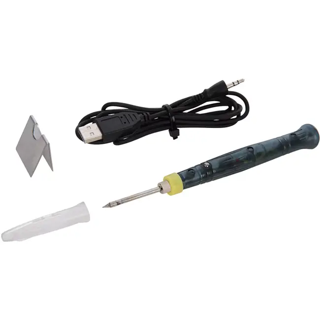 Silverline usb-precisiesoldeerbout 200 mm - metaal en kunststof - 15 s, 420 °C, met led - voor elektronica en reparaties