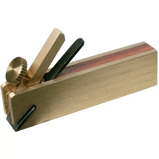 Silverline Mini neusschaaf - messing en palissander - precisiewerk - 72 mm - bruin/messingkleurig - houtbewerking en modelbouw