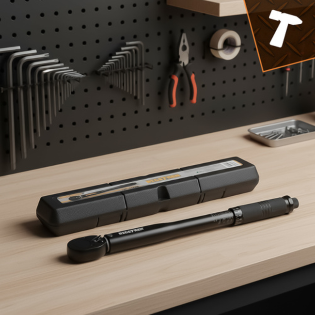 Bigstren 3/8 Momentsleutel 7–112 Nm met Klikmechanisme Vergrendeling Kalibratiecertificaat en Opbergkoffer