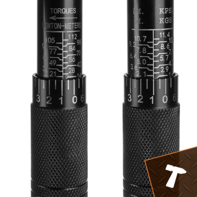 Bigstren 3/8 Momentsleutel 7–112 Nm met Klikmechanisme Vergrendeling Kalibratiecertificaat en Opbergkoffer
