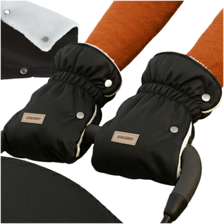 Bigstren Warme kinderwagenhandschoenen met fleecevoering – zwart