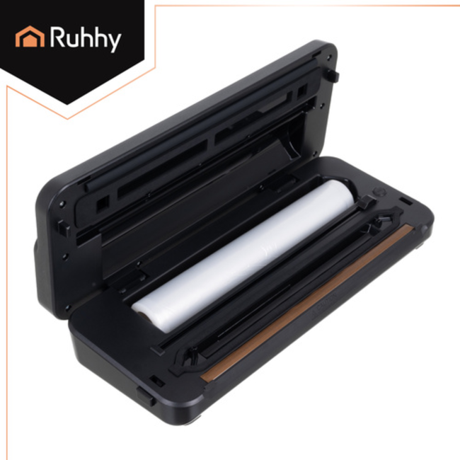 Ruhhy Vacuümmachine met snijder en vacuümzakken – zwart