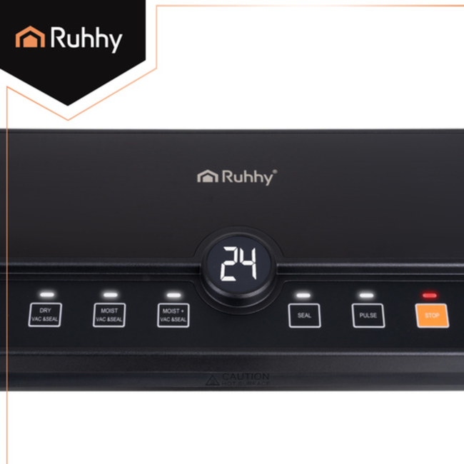 Ruhhy Vacuümmachine met snijder en vacuümzakken – zwart