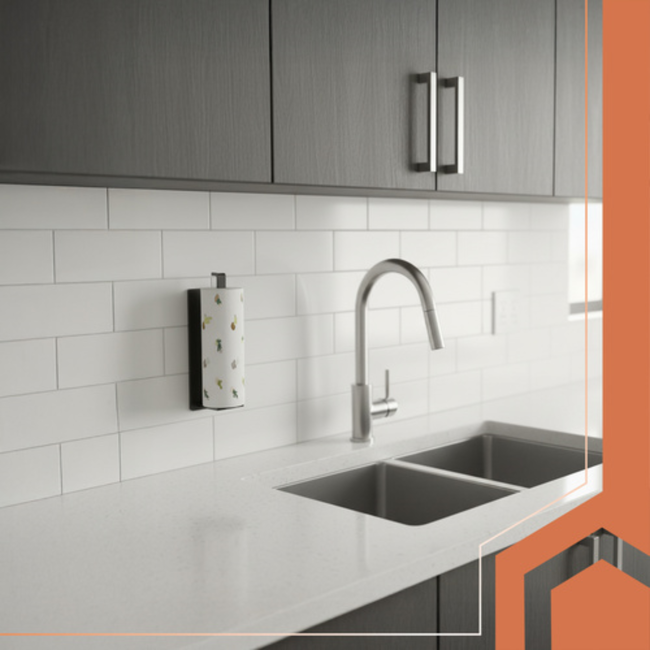 Ruhhy Keukenrolhouder met plakstrip – zonder boren te monteren