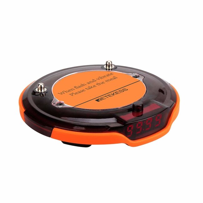 Retekess TD156 Oproeppager met trilling, LED-flits en IP67 bescherming voor professioneel gebruik