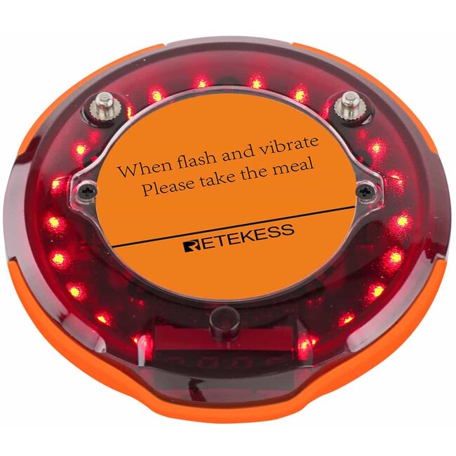 Retekess TD156 Oproeppager met trilling, LED-flits en IP67 bescherming voor professioneel gebruik