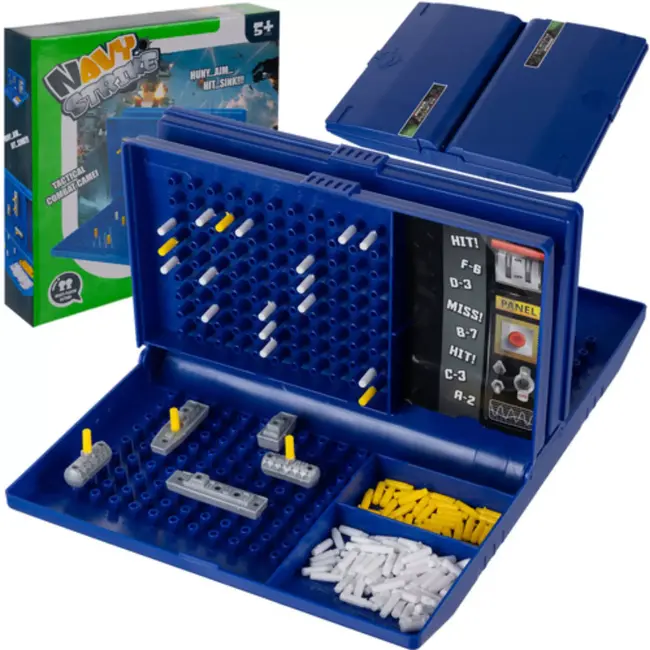 Ruhhy Strategisch zeeslagspel in koffervorm – opvouwbaar gezelschapsspel dat concentratie en logisch denken stimuleert