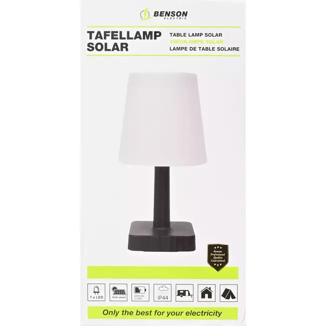 Benson Solar tafellamp - LED - 23 cm - IP44 - Sfeervol licht