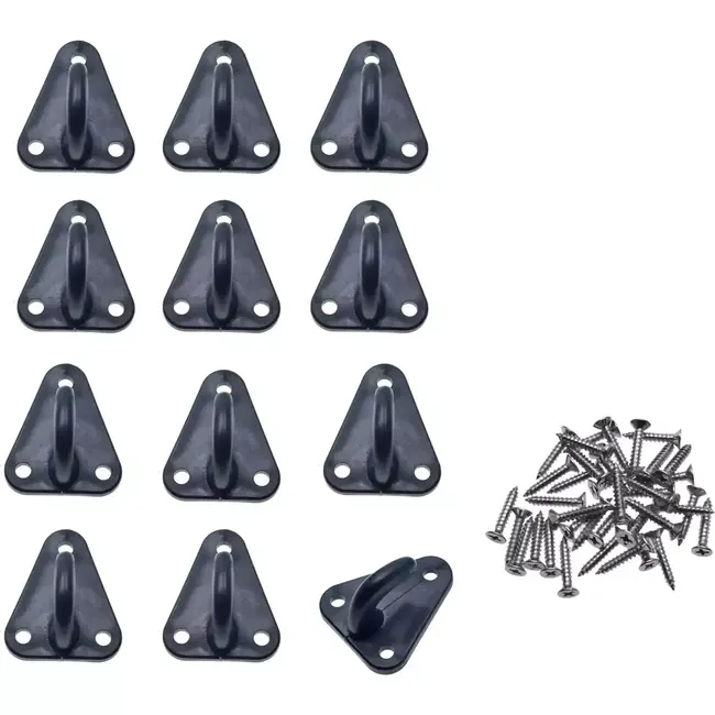 Benson Aanhangwagenhaak set - 12 stuks - kunststof - 43x37 mm - inclusief schroeven