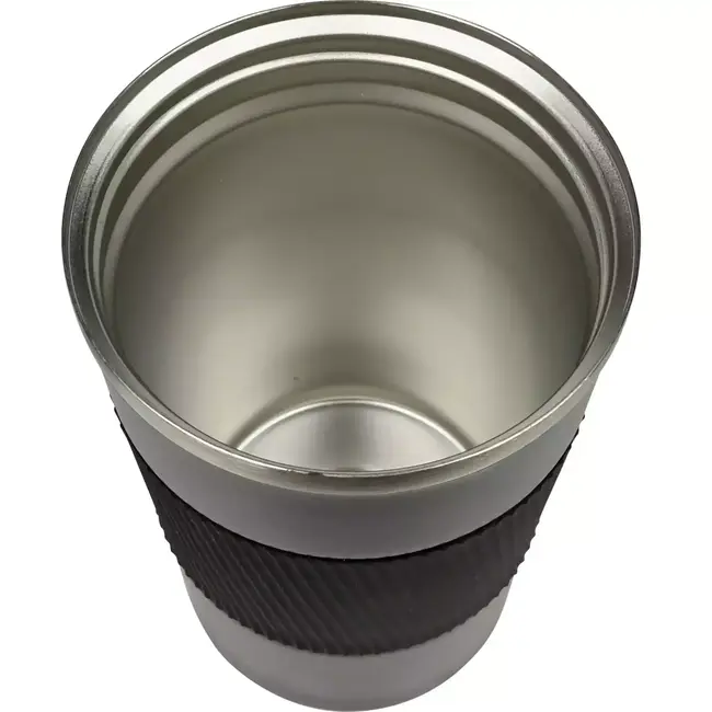 Benson Dubbelwandige reisbeker - RVS - Anti-lek - Siliconen grip - 380 ml